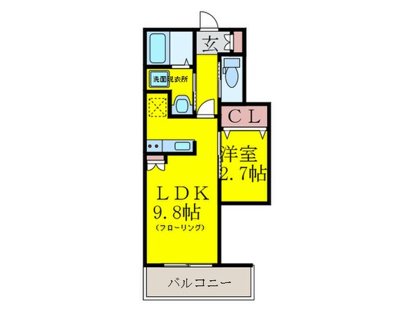 ラクシア天神南の物件間取画像